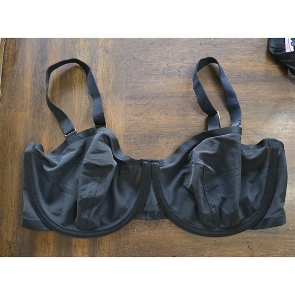 NWOT CUUP 30B The Balconette Mesh Black Sheer Underwire Bra 131520 - Picture 4 of 4